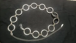 Cintura donna vintage anelli acciaio 