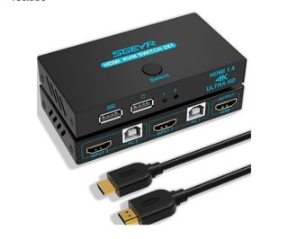 SGEYR HDMI KVM Switch 2x1 4K