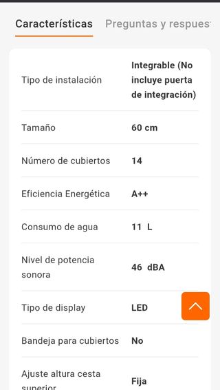 Lavavajillas integrado Beko 60 cm ( avería bomba )