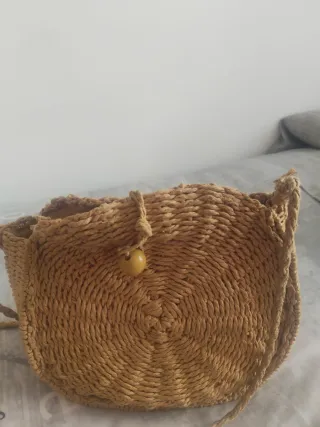 Bolso de verano redondo de paja