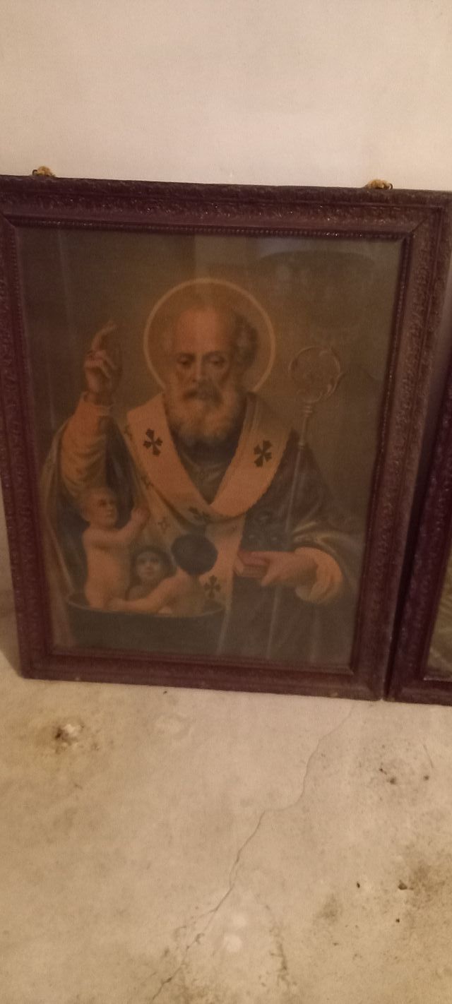 Cuadro religioso antiguo San Nicolás