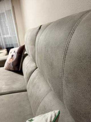 Sofá Cama Ante Gris Claro.