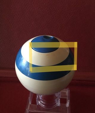 Bola Vintage Recargable Azul y Blanca