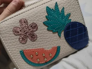 Monedero Tous Fruits Gris y Rosa