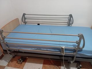 Cama hospitalaria con barandillas
