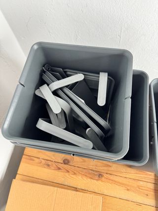 Set 4 Cubos Basura Gris con Tapa