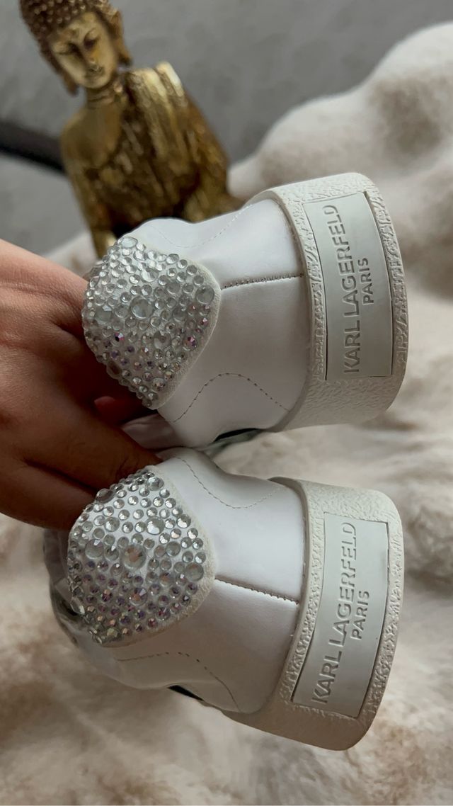 Deportivas Karl Lagerfeld Blancas y Plateadas