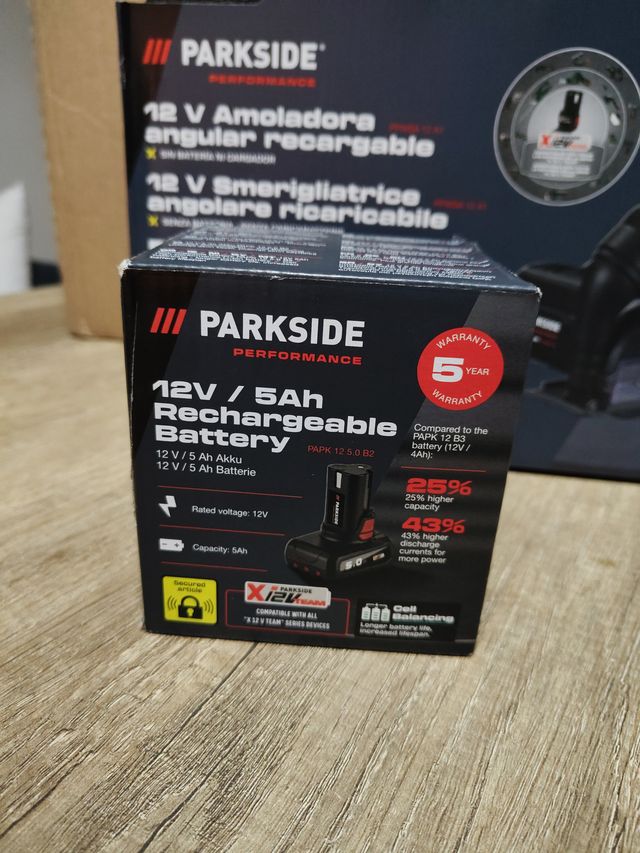 Smerigliatrice  Parkside 12V + batteria 5ah