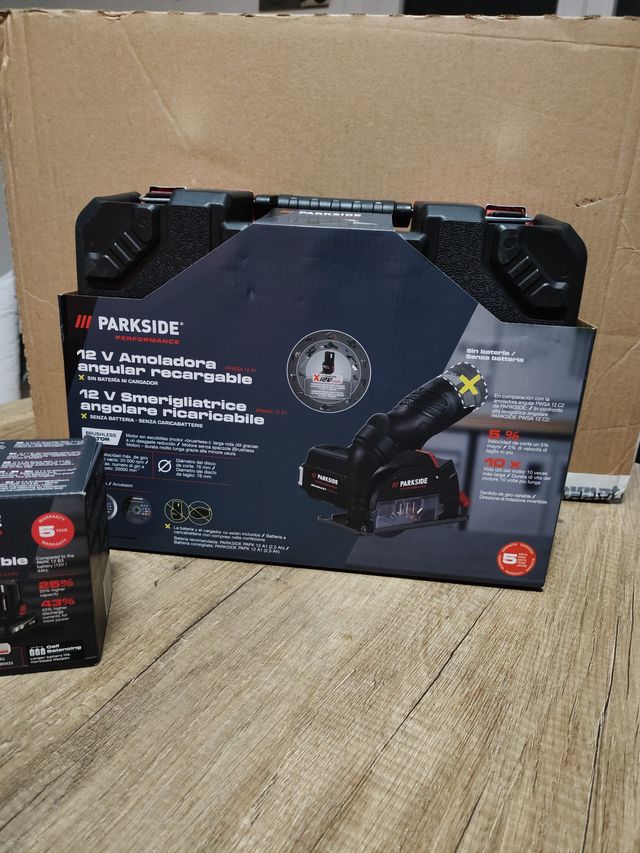 Smerigliatrice  Parkside 12V + batteria 5ah