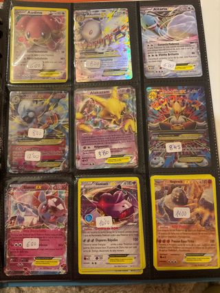 Lote Cartas Pokémon EX y Mega EX