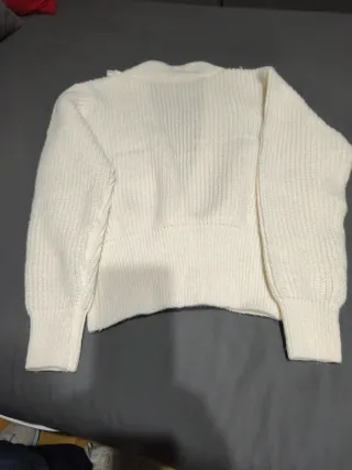 Chaqueta de punto beige 
