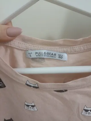 Camiseta Pull&Bear gatitos Talla L
