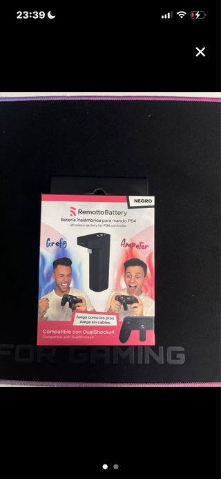 Batería Inalámbrica PS4 RemottoBattery Negra