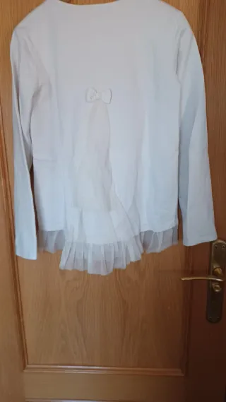 Camiseta niña blanca manga larga