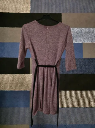 Vestido morado y negro