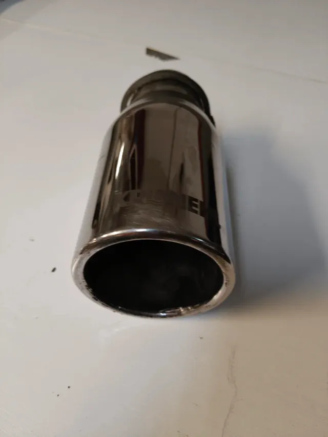 Cola de escape acero inoxidable con silenciador