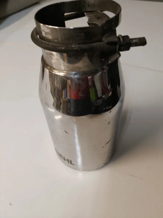 Cola de escape acero inoxidable con silenciador