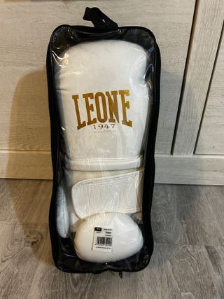 Guantes Boxeo Leone 1947 16oz Blanco