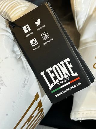 Guantes Boxeo Leone 1947 16oz Blanco