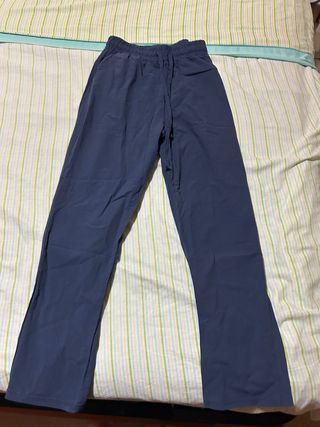 Pantalones de lino azul