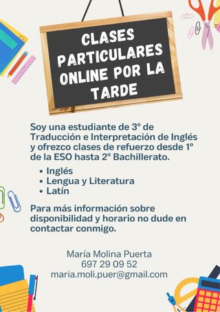 Clases particulares online por la tarde