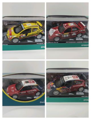 4 coches rally 1:43 altaya  ixo