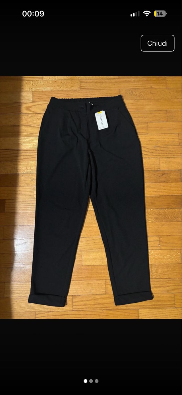 Pantaloni vita alta neri