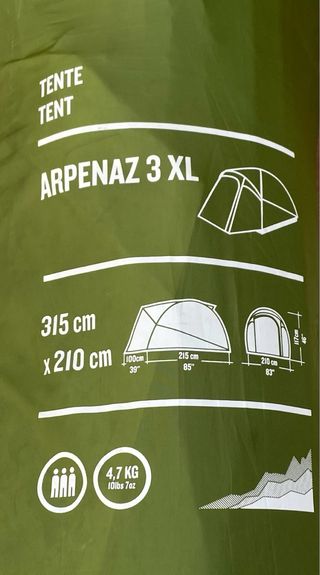 Tienda de campaña Quechua Arpenaz 3 XL
