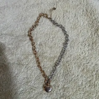 Colgante Corazón Oro y Plata