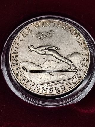 Moneda 50 Chelines Austria Estuche