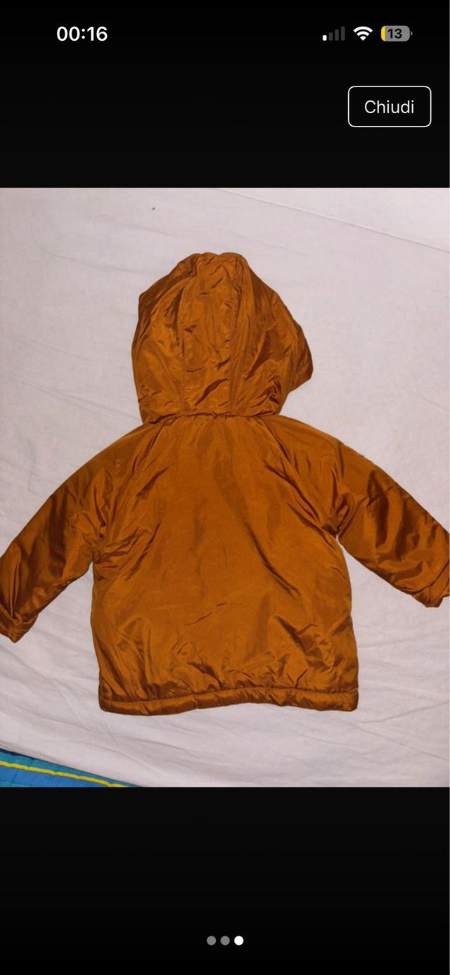 Giubbotto invernale bambino arancione