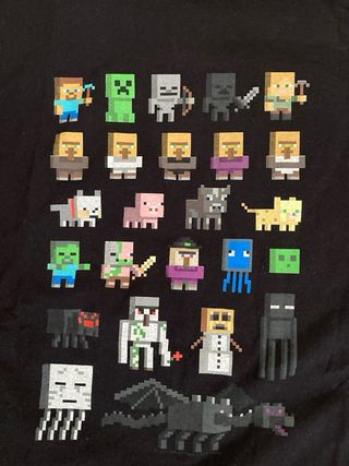 Camiseta Minecraft Mobs Negra