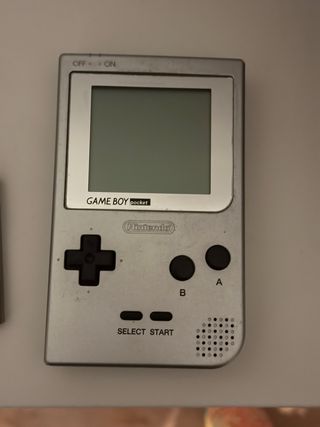 Nintendo Game Boy Pocket Plata + super mario land