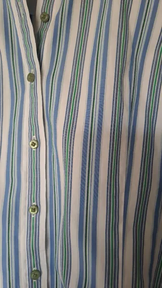 Camisa de rayas Cortefiel azul y verde