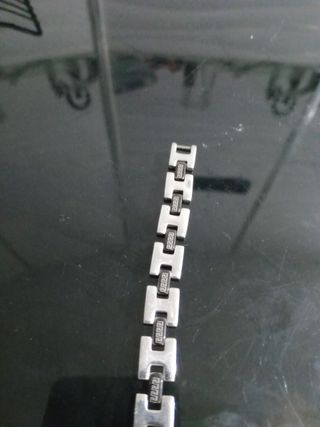 Pulsera de acero plateada