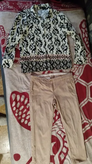Conjunto Zara Camisa y Pantalón Talla XL