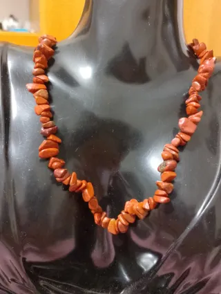 Collana vintage diaspro rosso