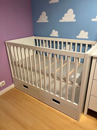 Cuna Ikea Stuva Blanca con Cajones