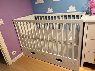Cuna Ikea Stuva Blanca con Cajones