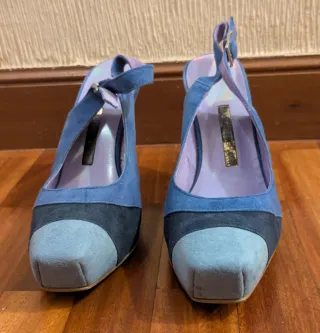 Zapatos GINO VAELLO Piel Azul y Gris