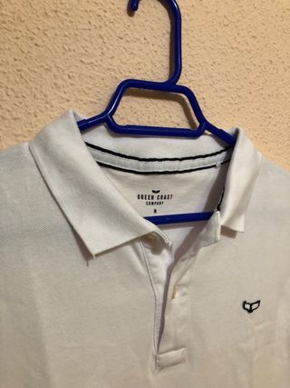 Polo Blanco Hombre Green Coast