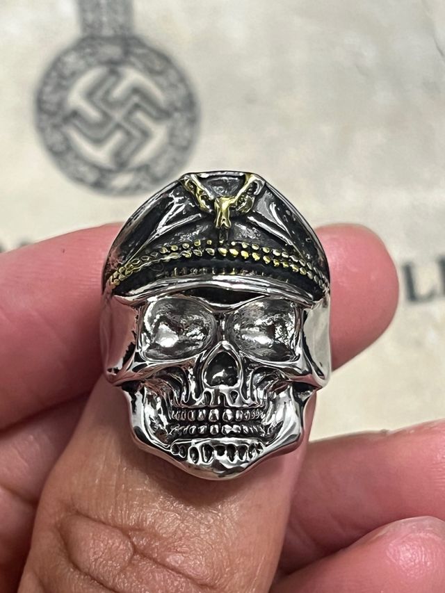 Anillo Calavera Acero Inoxidable talla ajustable