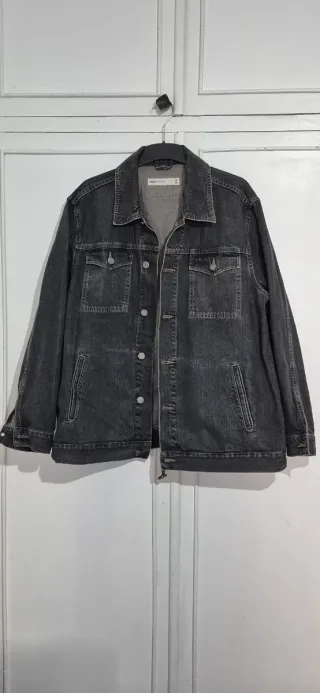 Cazadora vaquera negra ASOS Talla XXXL / 46 / 18