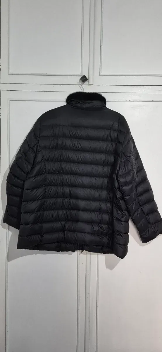Cazadora plumón y pluma,mujer 4XL negra 