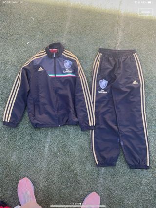 Tuta sport Adidas nero oro Italia