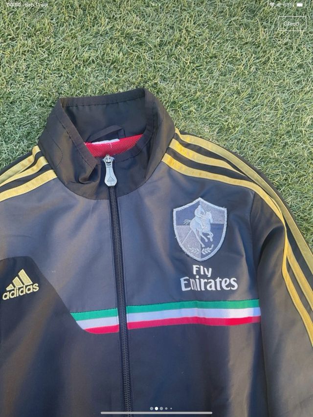 Tuta sport Adidas nero oro Italia