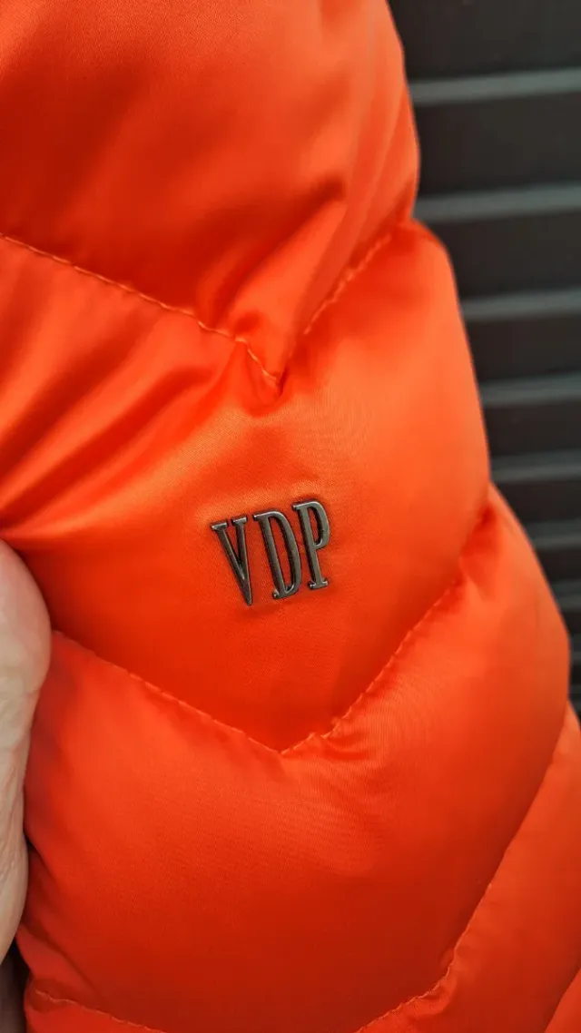 Giubbino donna piuma d'oca arancione