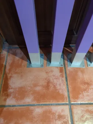 4 Patas de Madera Lila, pintadas, se pueden pintar