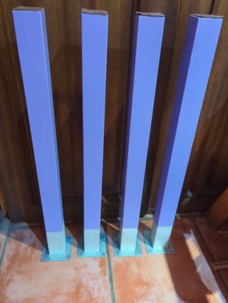 4 Patas de Madera Lila, pintadas, se pueden pintar