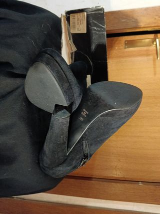 Botines A.Morelli Ante Negro Talla 39 l